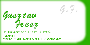 gusztav fresz business card